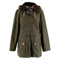 Barbour x Alexa Chung Olive Waxed Coco Jacket FR38 S