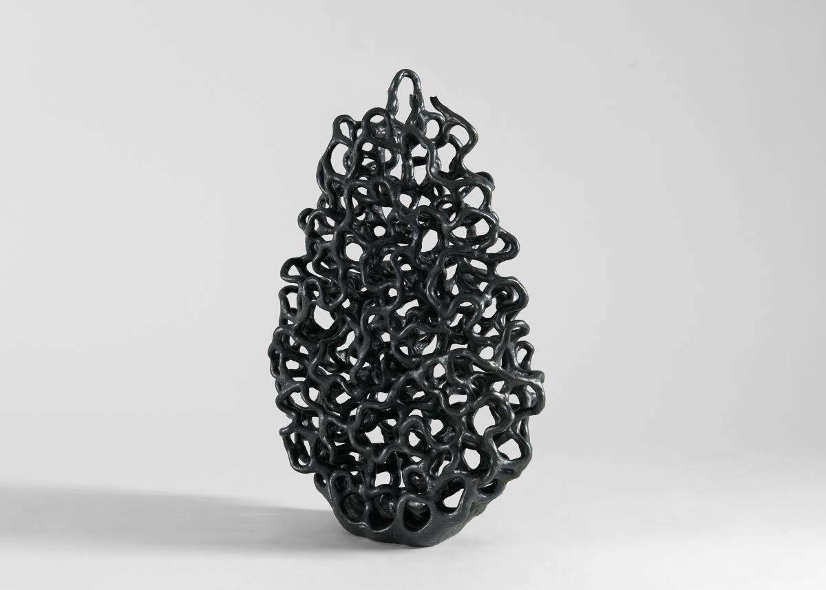 Barbro Åberg, Fossil Fantasy, Black Ceramic Sculpture, Denmark, 2022 In Good Condition For Sale In New York, NY