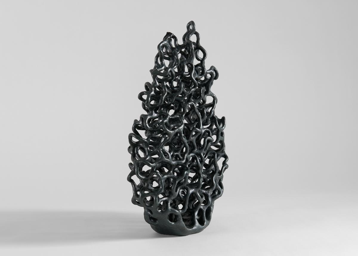 Barbro Åberg, Fossil Fantasy, Black Ceramic Sculpture, Denmark, 2022 For Sale 1