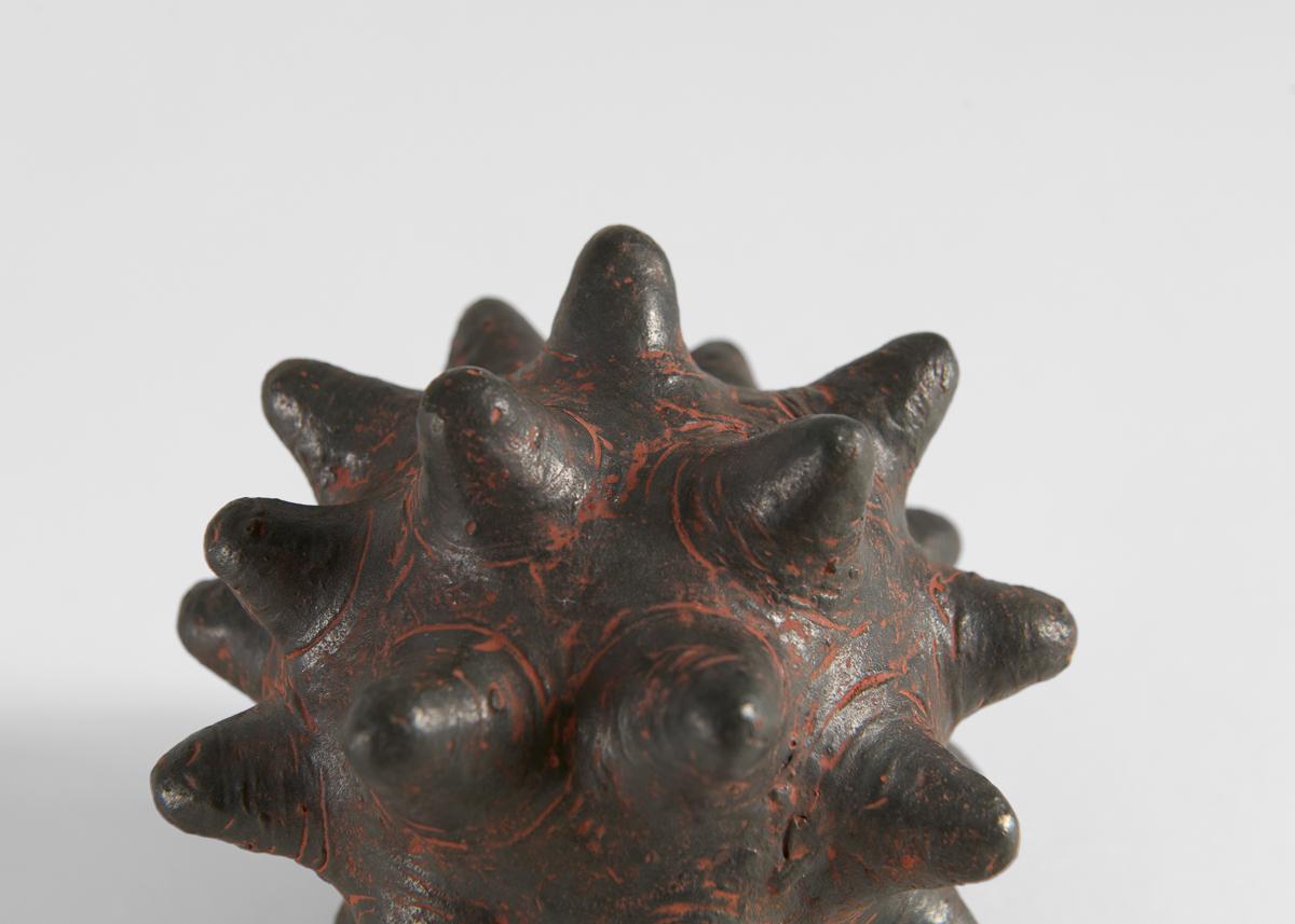 Danish Barbro Åberg, Spiky Orb, Black Ceramic Sculpture, Denmark, 2023 For Sale