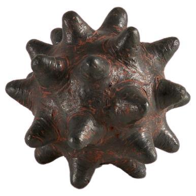 Barbro Åberg, Spiky Orb, Black Ceramic Sculpture, Denmark, 2023 For Sale