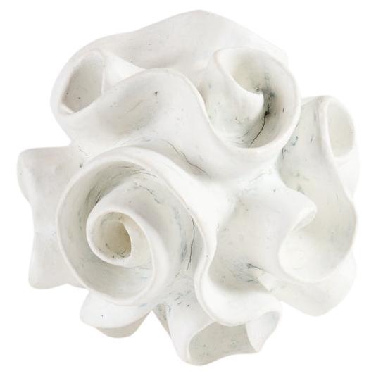 Barbro Åberg, Swirly Orb, Contemporary Ceramic Sculpture, Denmark, 2021