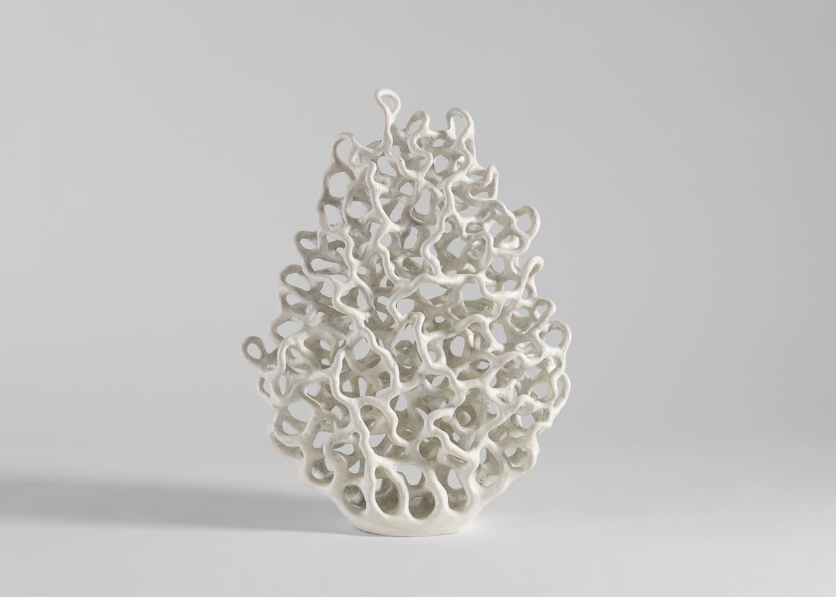 Ceramica Barbro Åberg, White Flame, scultura in ceramica bianca, Danimarca, 2022 in vendita