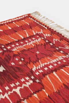 Barbro Nilsson Carpet ‘Strålblomman Röd’ Produced by Märta Måås-Fjetterström AB