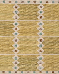 Barbro Nilsson handwoven tapestry "Bladen, gul"