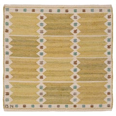 Barbro Nilsson handwoven tapestry "Bladen, gul"