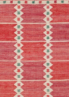 Barbro Nilsson handwoven tapestry "Bladen, röd"