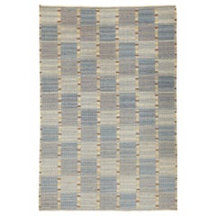 Barbro Nilsson Large Falurutan Carpet for Marta Maas-Fjetterstrom, Sweden, 1952