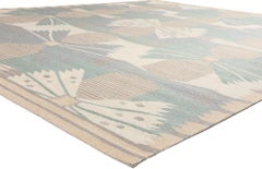 Swedish Style Kilim Rug, Biophilic Design Meets Modern Scandi