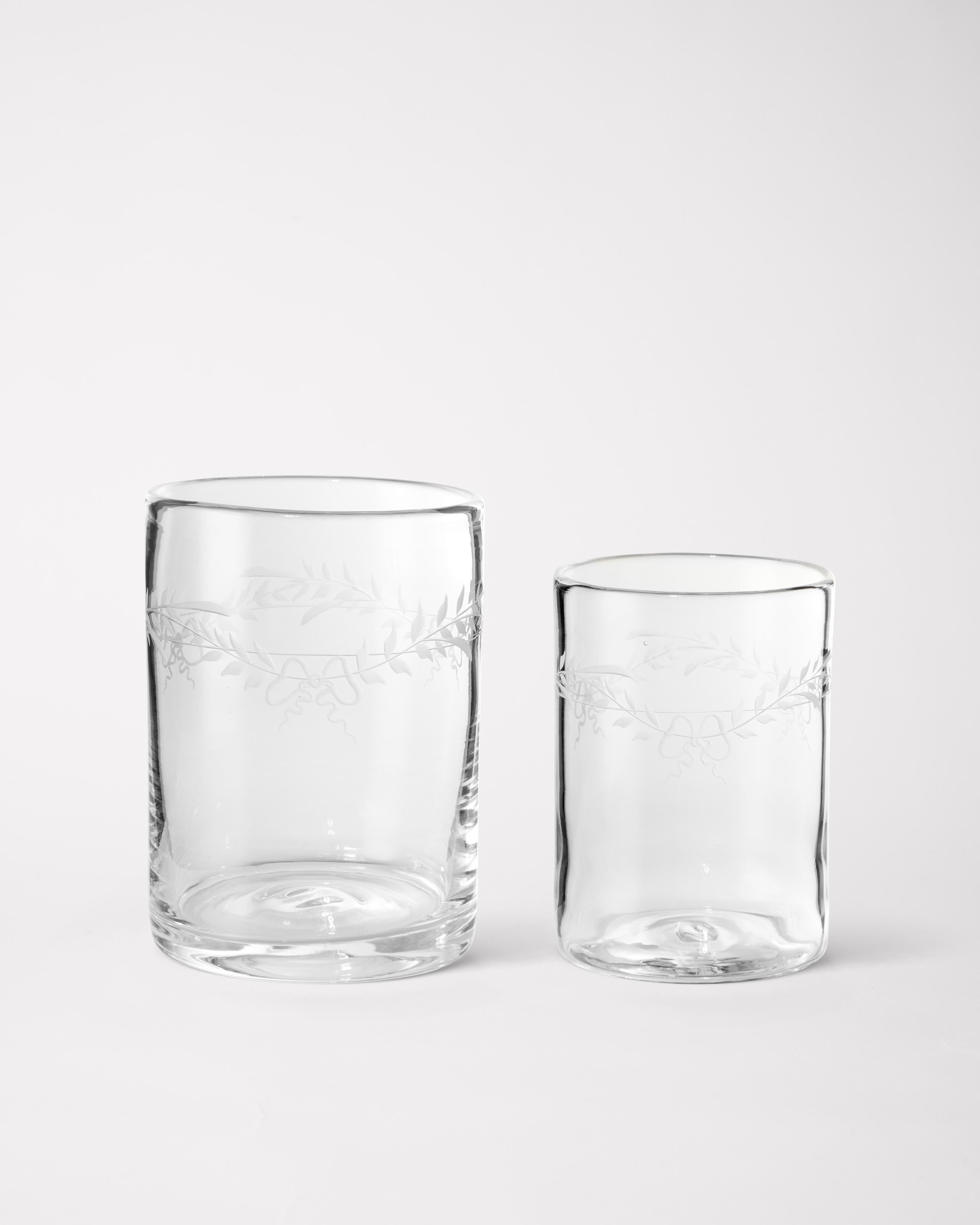 Vetro soffiato Bicchiere da acqua Barbro - Set di quattro in vendita