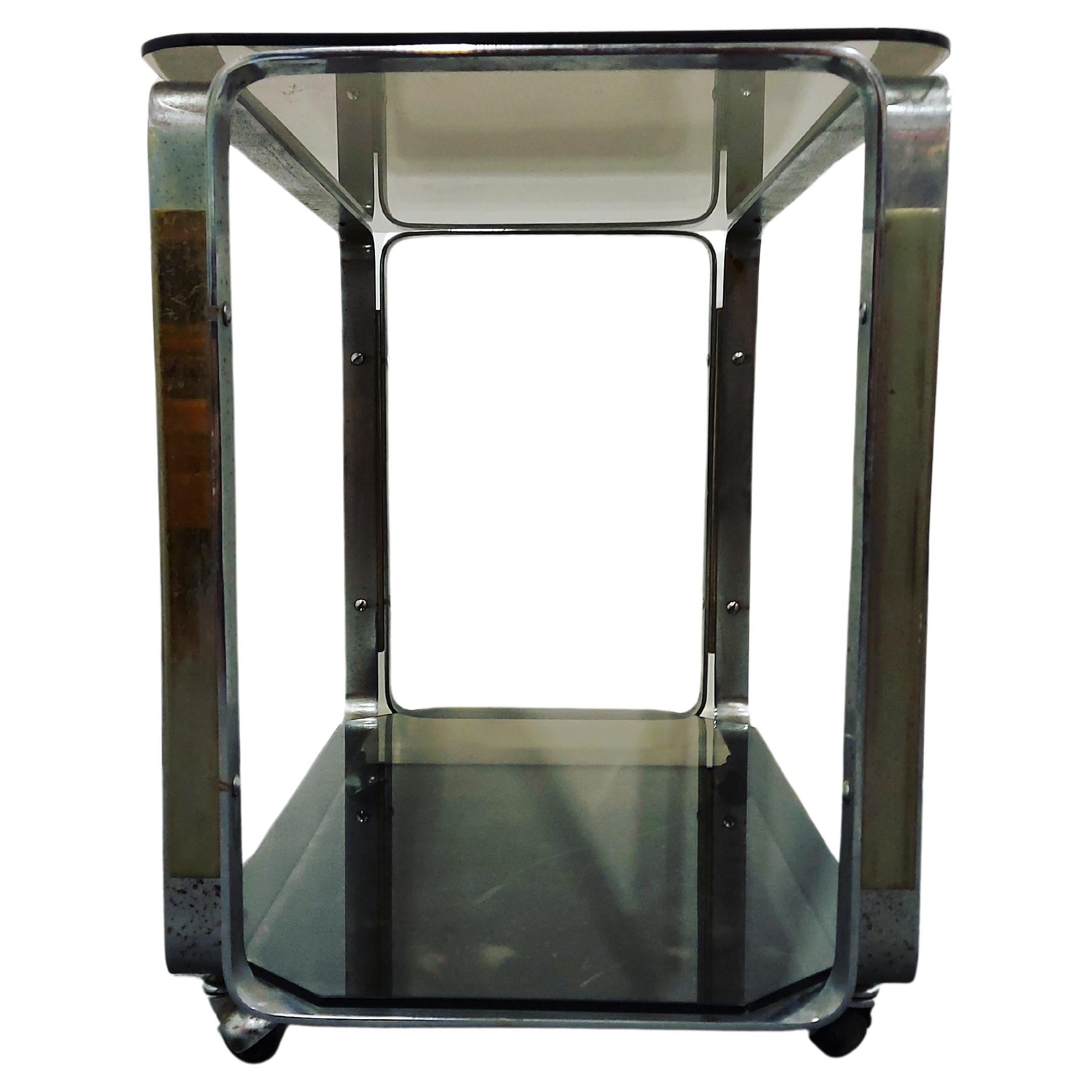 Barcart 1970s with smoked glass