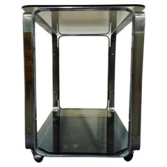 Vintage Barcart 1970s with smoked glass