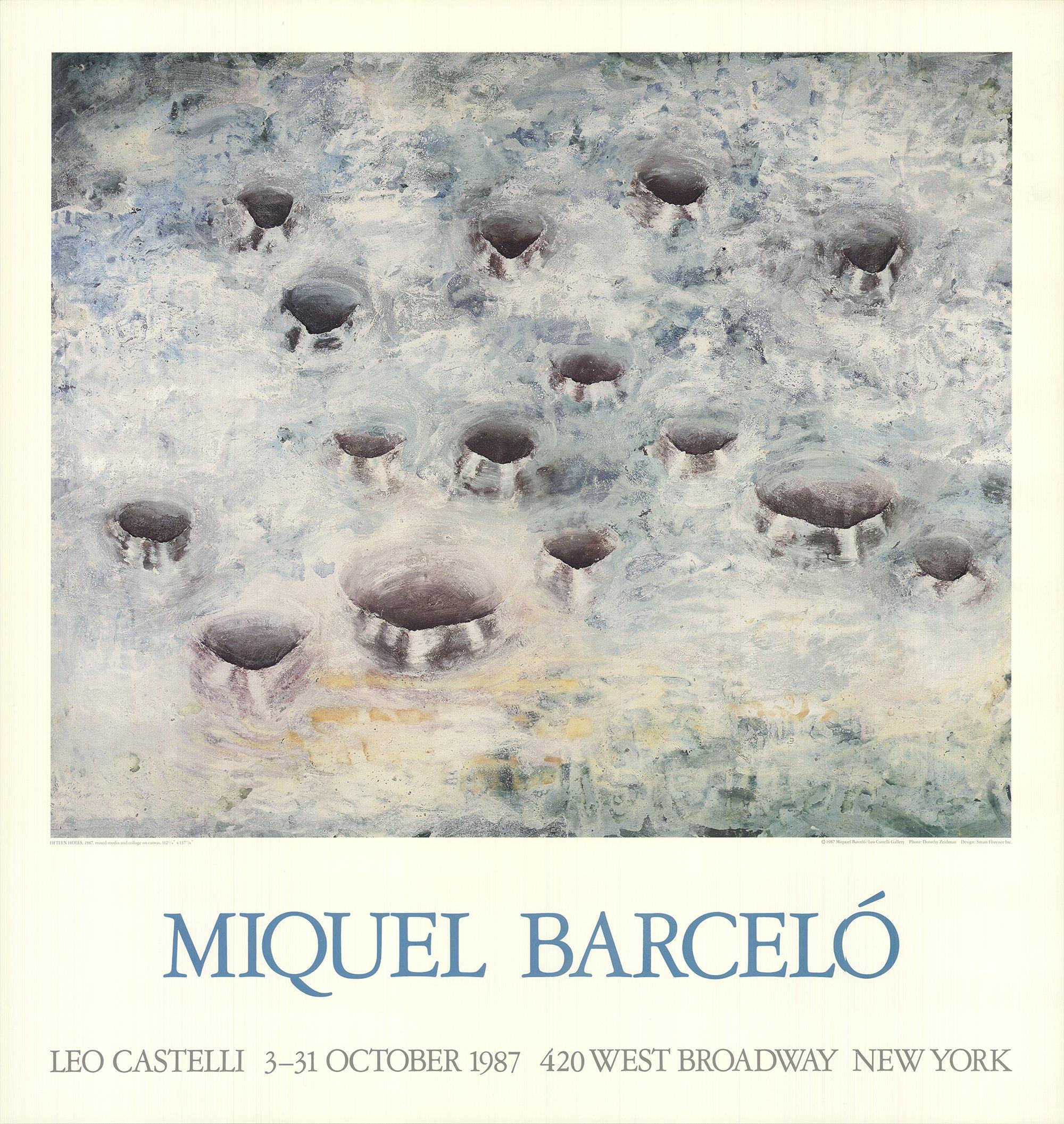1987 After Miguel Barcelo 'Fifteen Holes'  - Print by Barcelo, Miguel