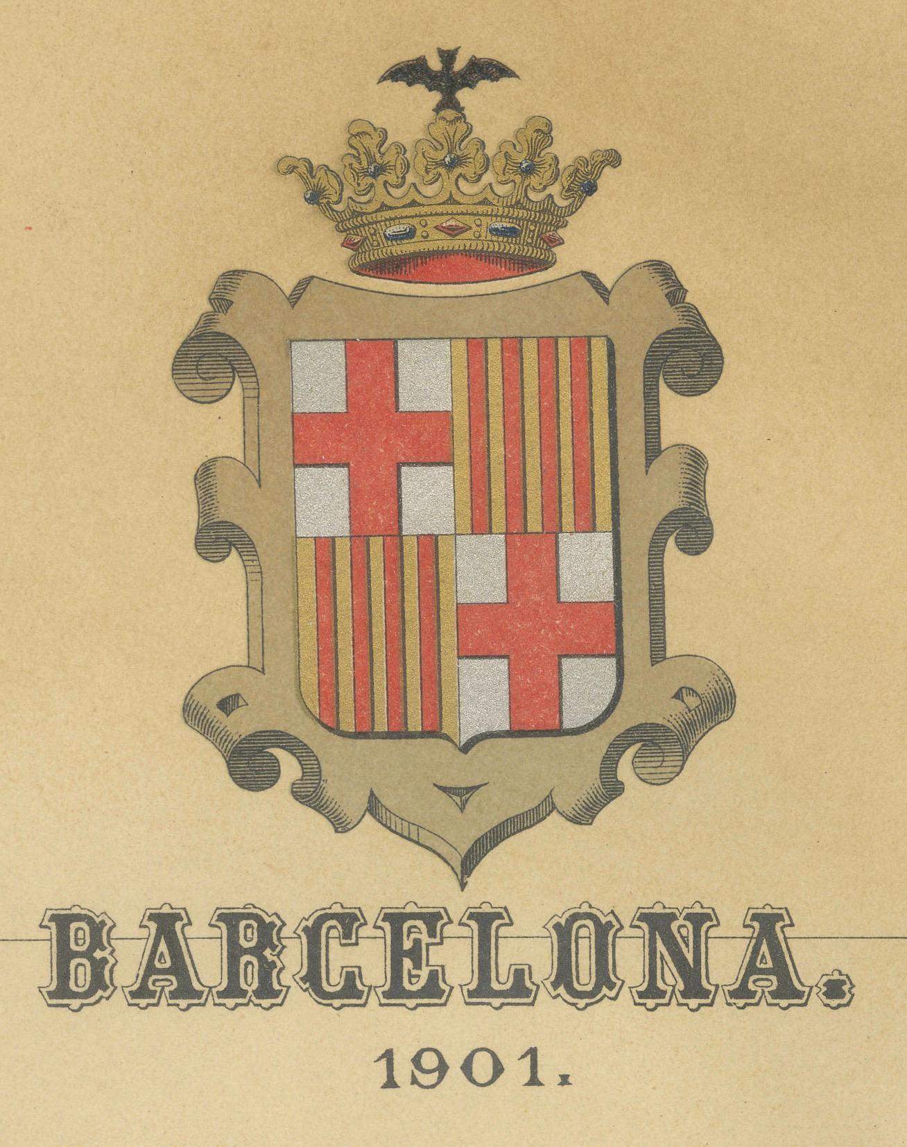Paper Barcelona 1901: A Cartographic Portrait of Catalonia's Capital Province For Sale