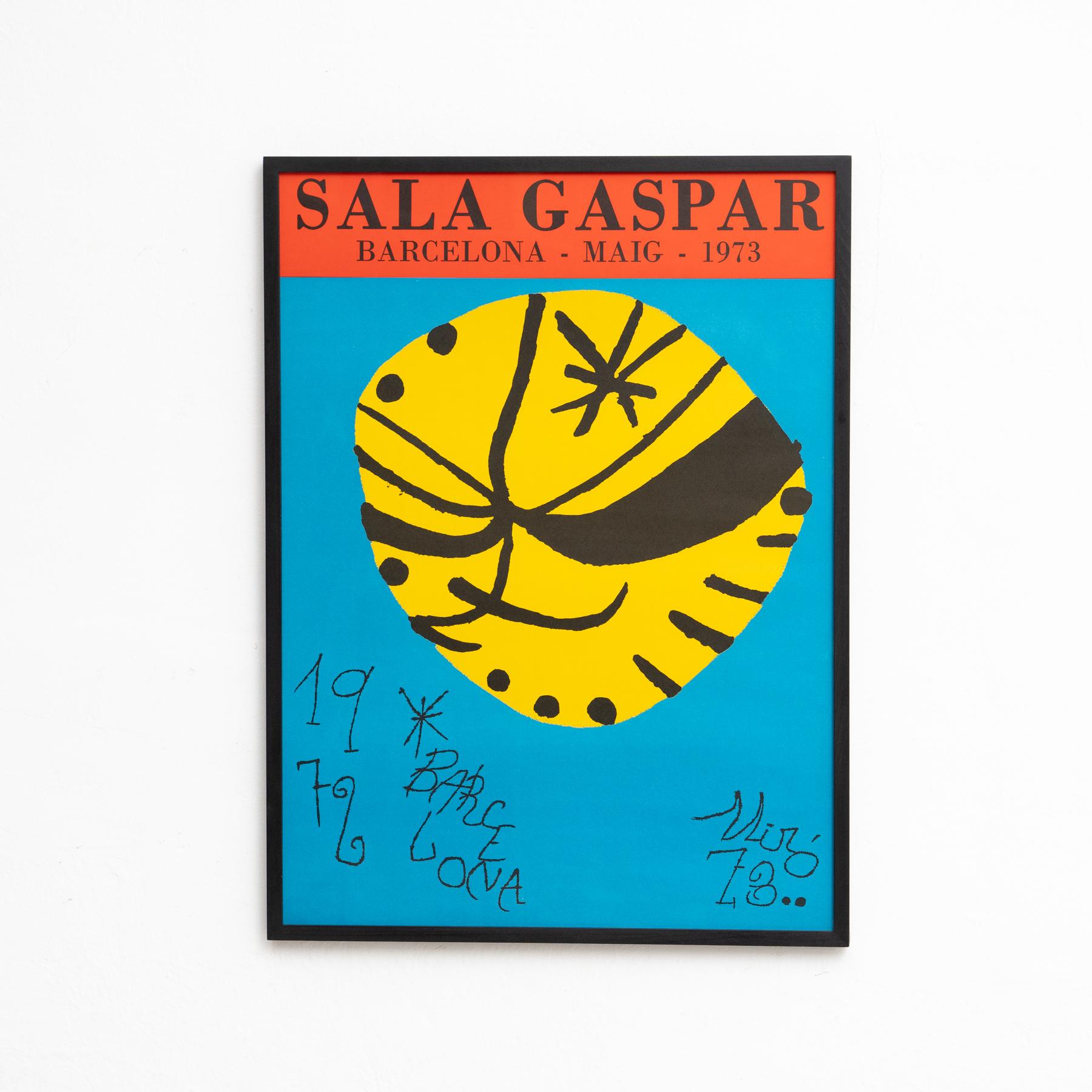 Questo poster originale della mostra del famoso artista catalano Joan Miró, intitolato 