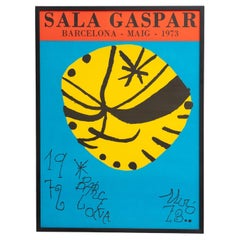 "Barcelona 1972" - Originalplakat von Joan Miró, gerahmtes Plakat für Sala Gaspar