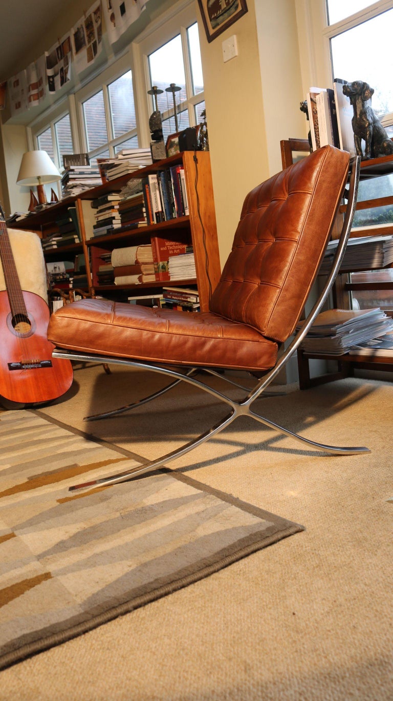 Barcelona Chair, Ludwig Mies van der Rohe, Knoll, Tan ...