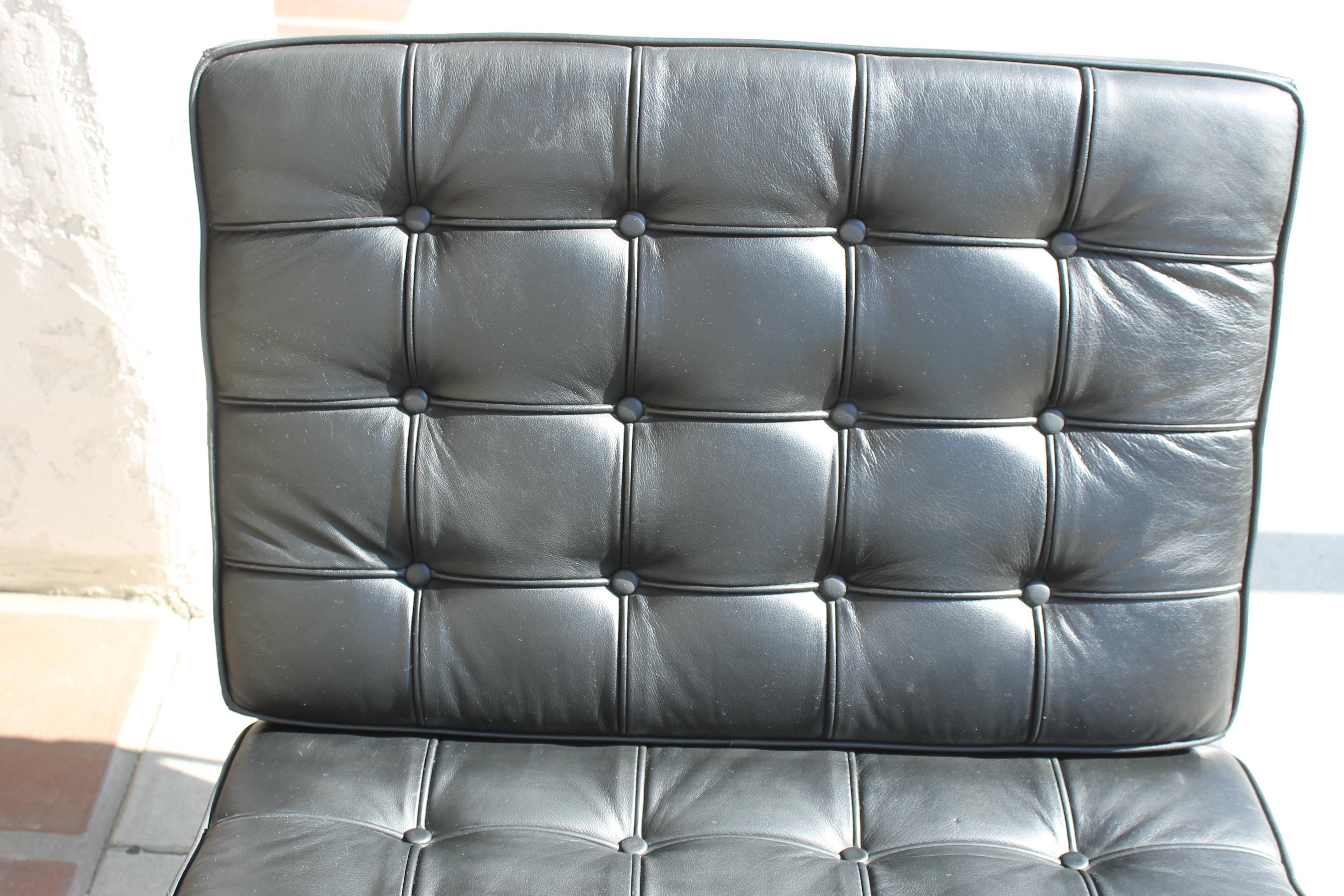 Mid-Century Modern Barcelona Chair and Ottoman