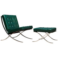 Barcelona Chair and Ottoman, Ludwig Mies van del Rohe, 1960s