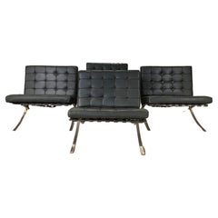 Barcelona Chair by Ludwig Mies van der Rohe Elephant Hide Grey Leather