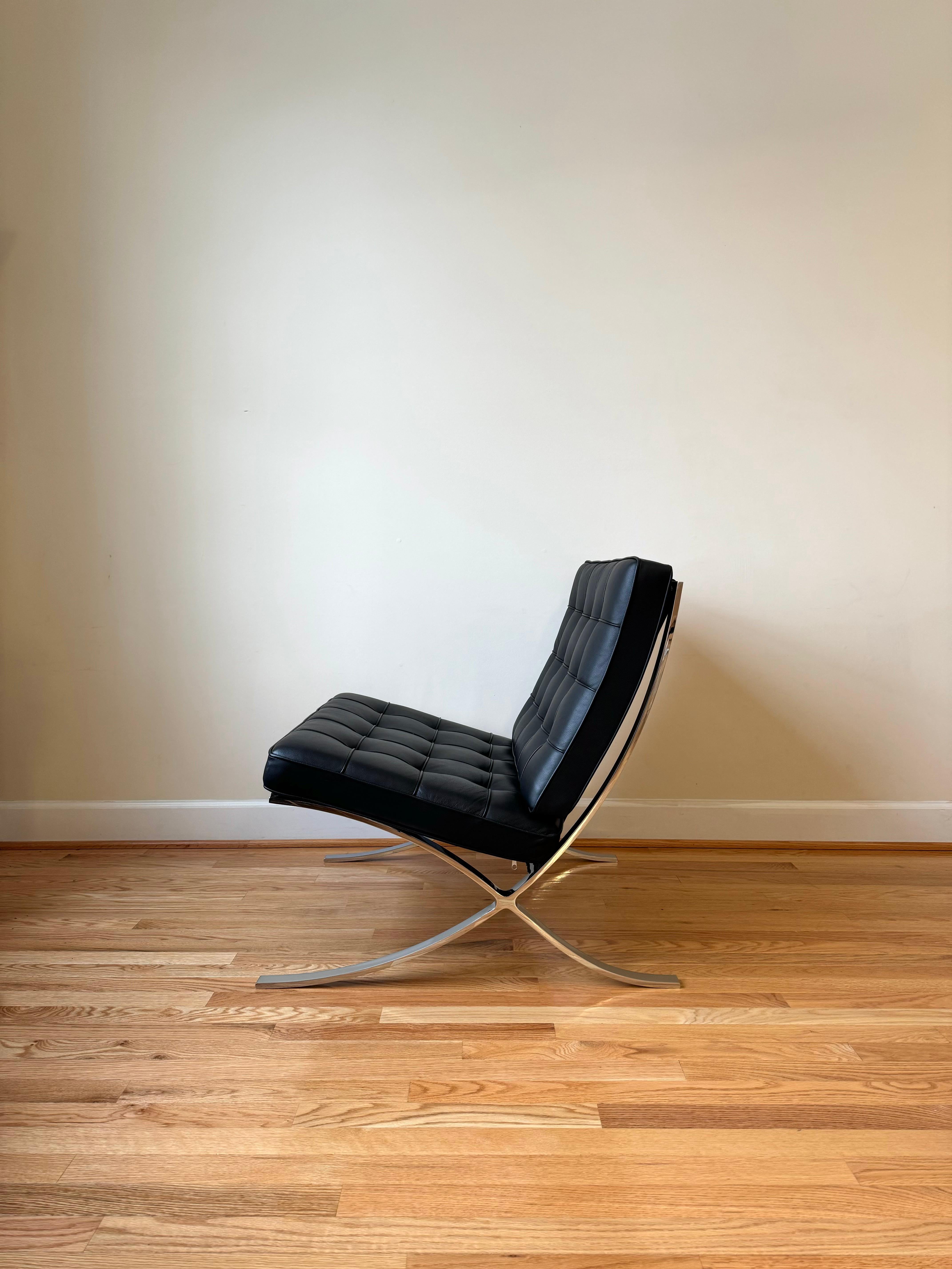 American Barcelona Chair by Ludwig Mies van der Rohe for Knoll For Sale