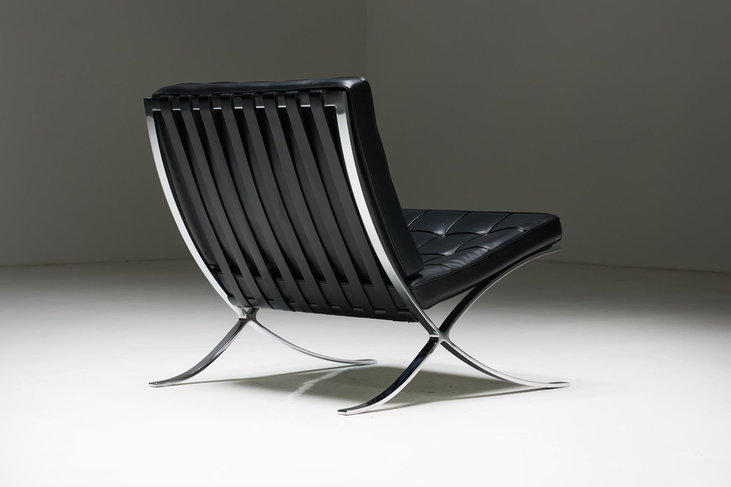 Barcelona Chair by Mies van der Rohe for Knoll, 1980s 1
