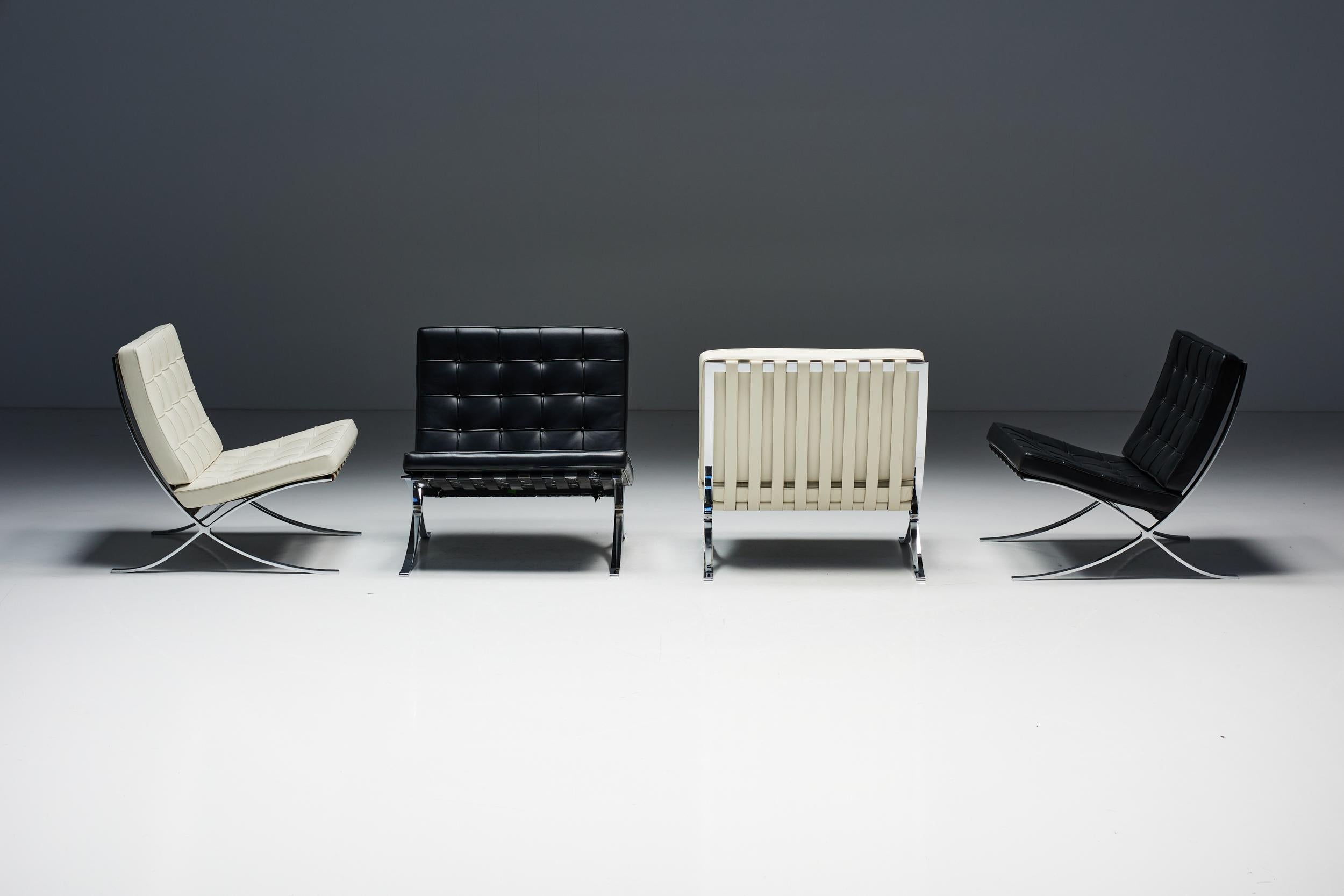 Barcelona Chair by Mies van der Rohe for Knoll, 1980s 7