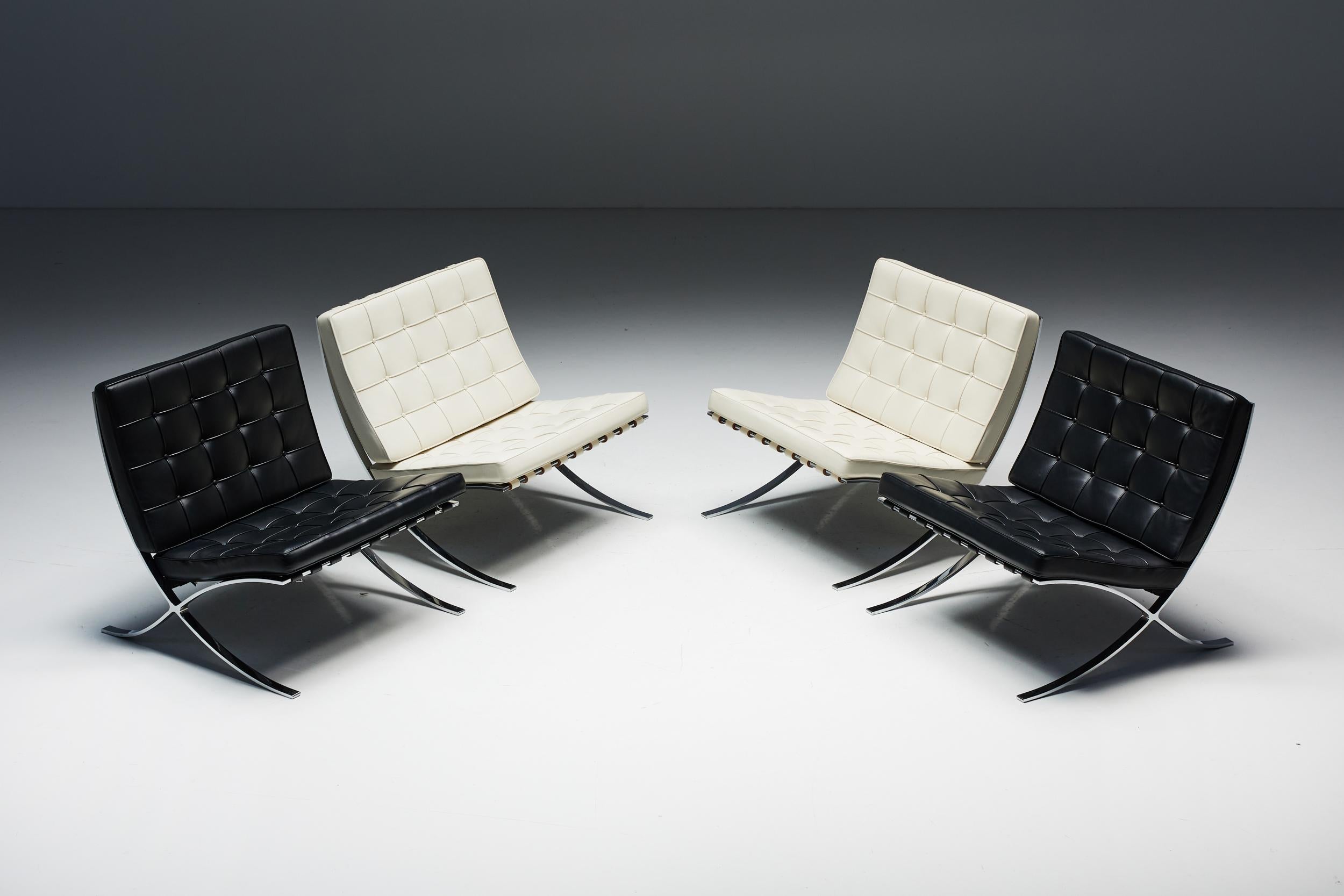 Barcelona Chair by Mies van der Rohe for Knoll, 1980s 8