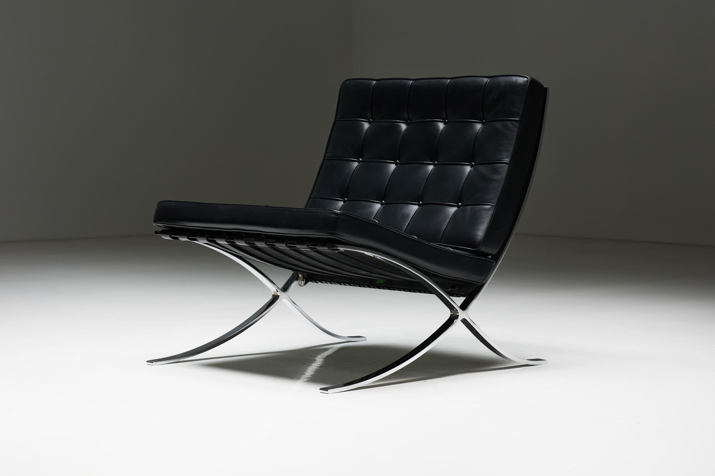 German Barcelona Chair by Mies van der Rohe for Knoll, 1980s