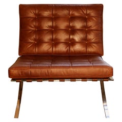 Barcelona Chair, Ludwig Mies van der Rohe, Knoll, Tan Leather, Ralph Lauren