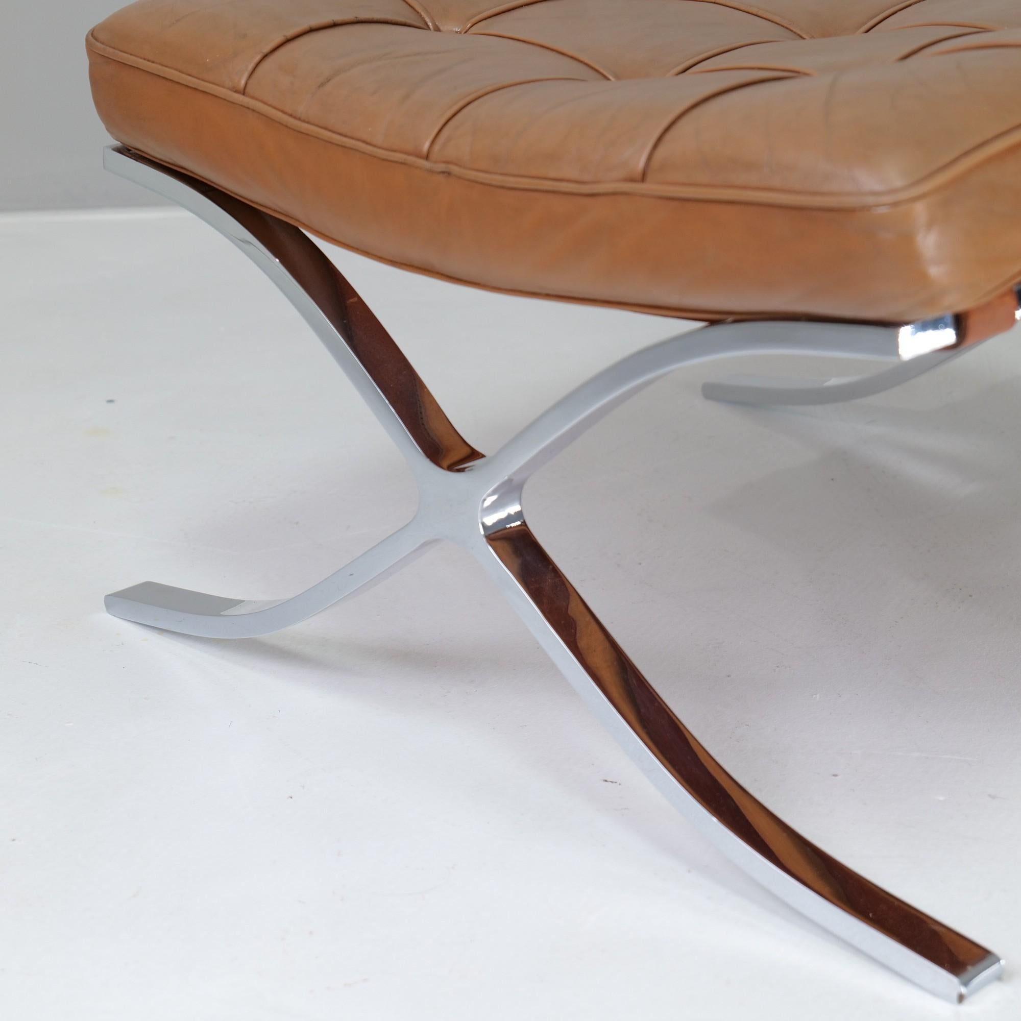 Late 20th Century Barcelona Chair Ottoman by Ludwig Mies Van Der Rohe for Knoll 1980s 