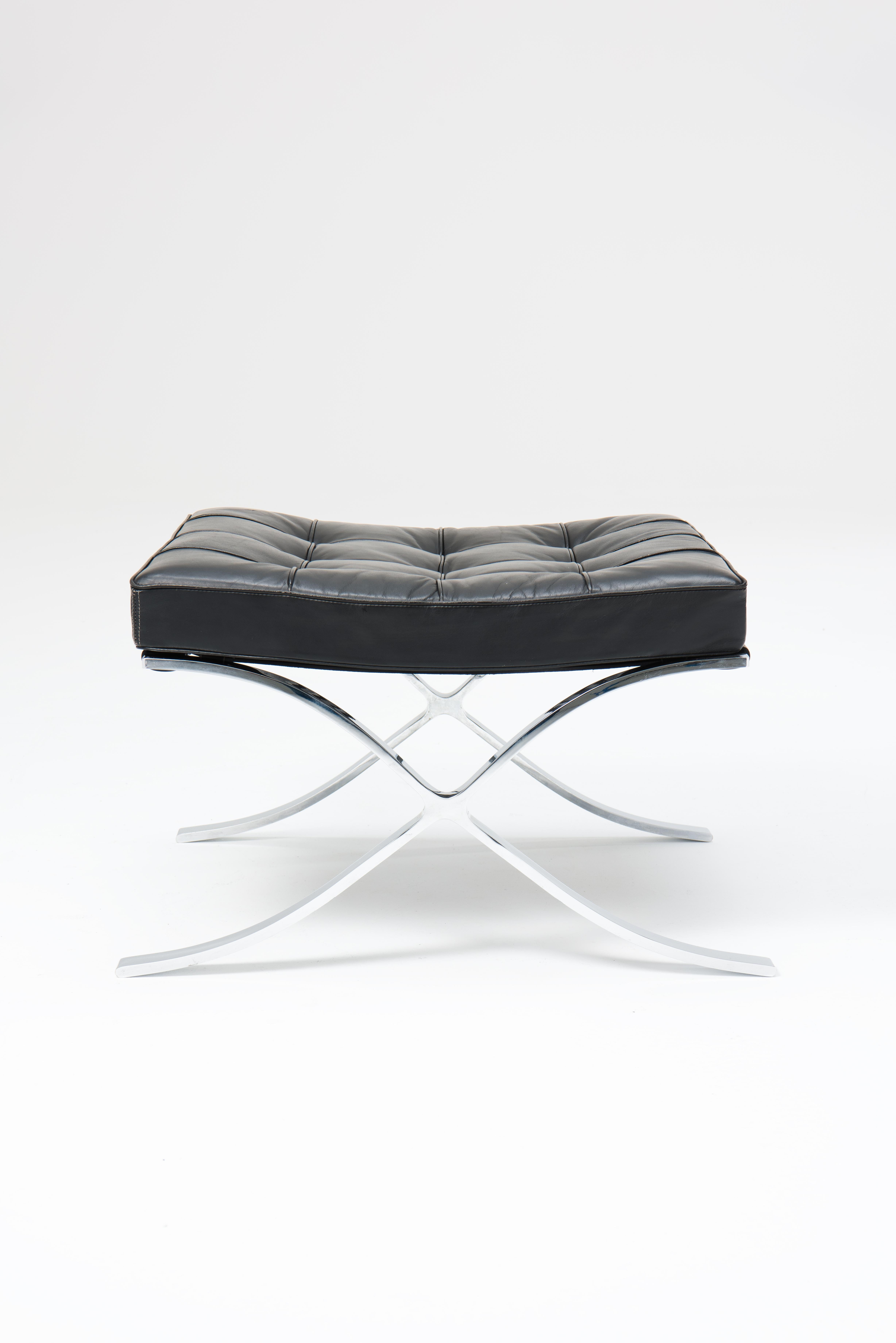 German Barcelona Chair & Ottoman - Mies Van der Rohe For Sale