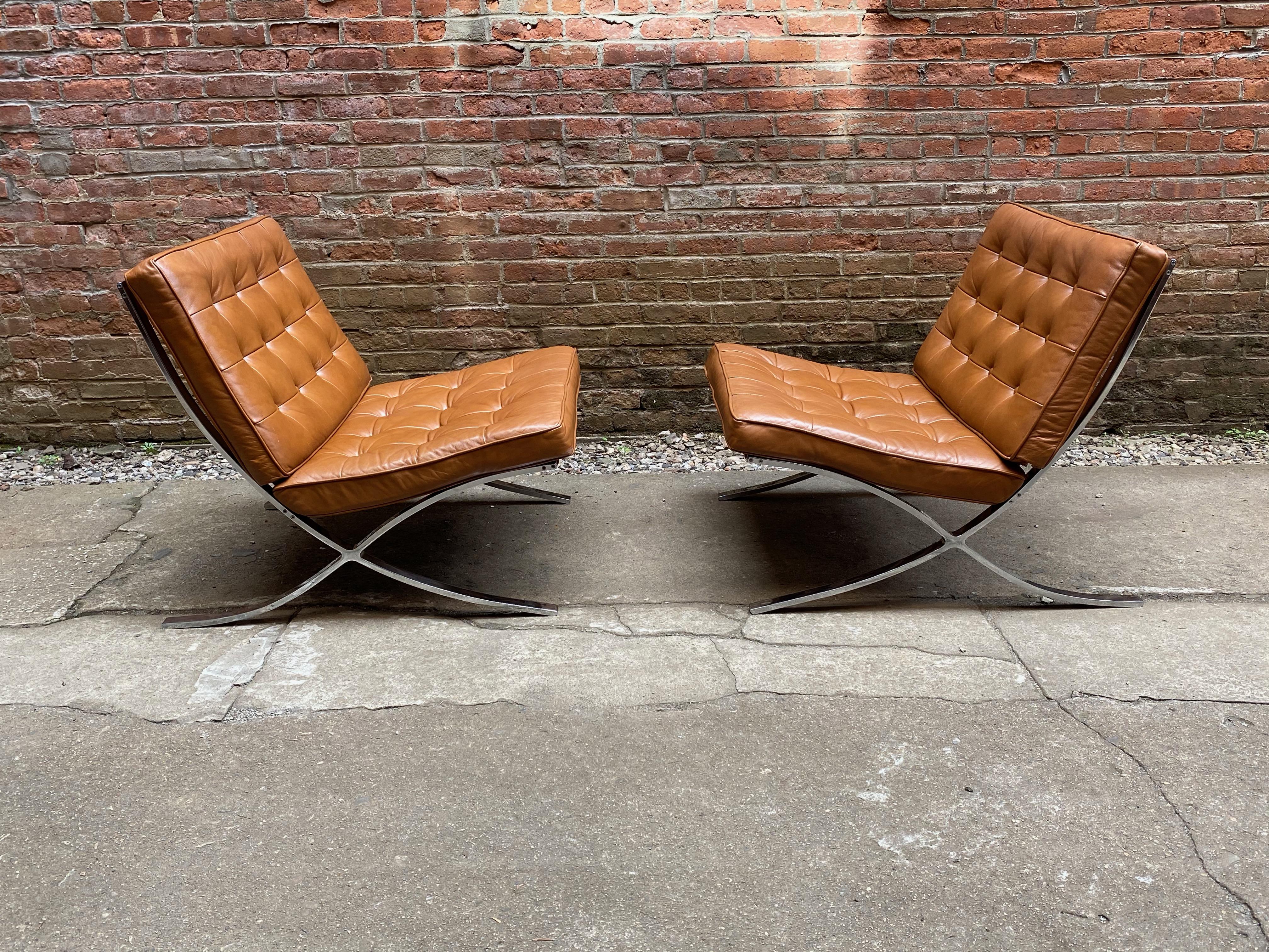 American Barcelona Chairs for Charlton, Pair