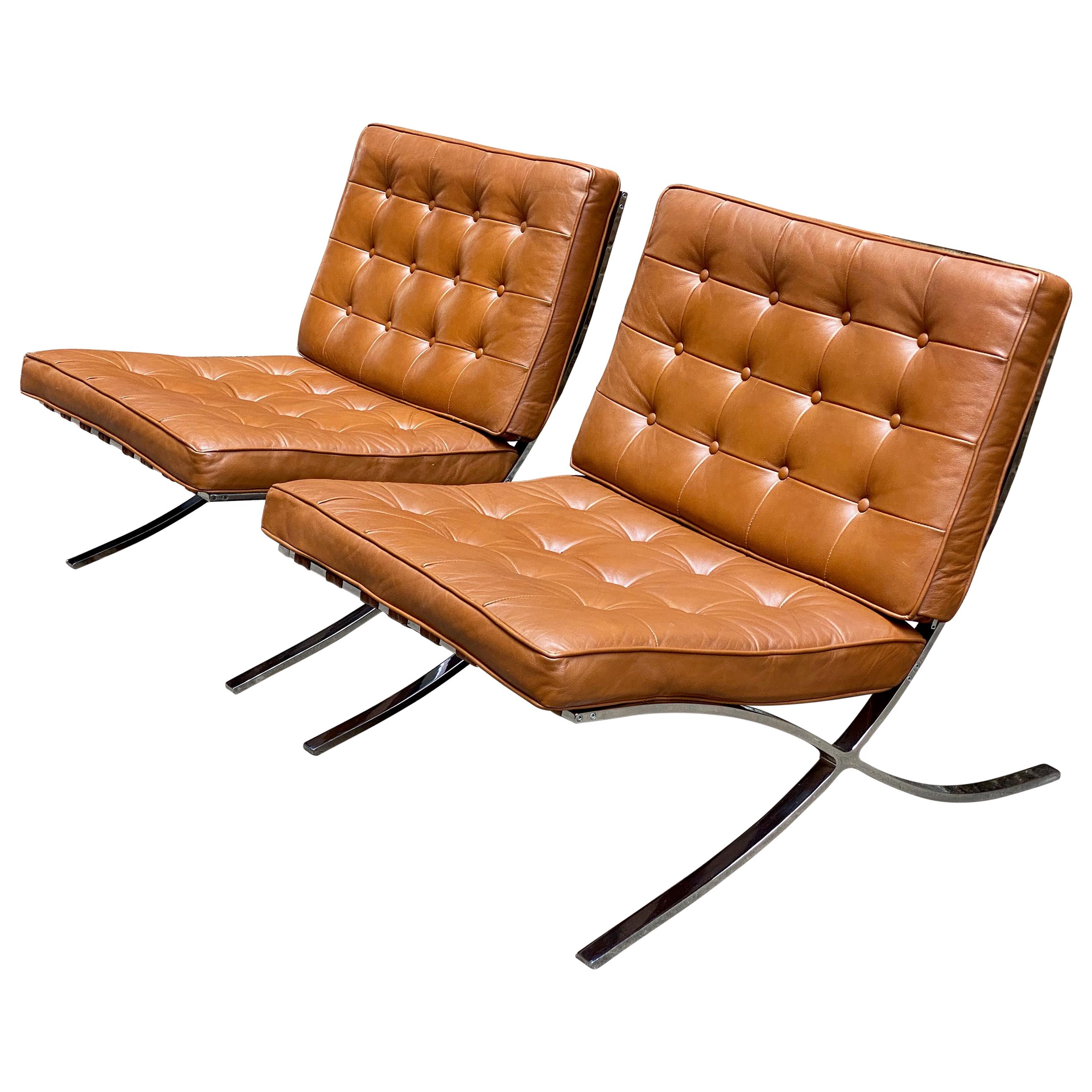 Barcelona Chairs for Charlton, Pair