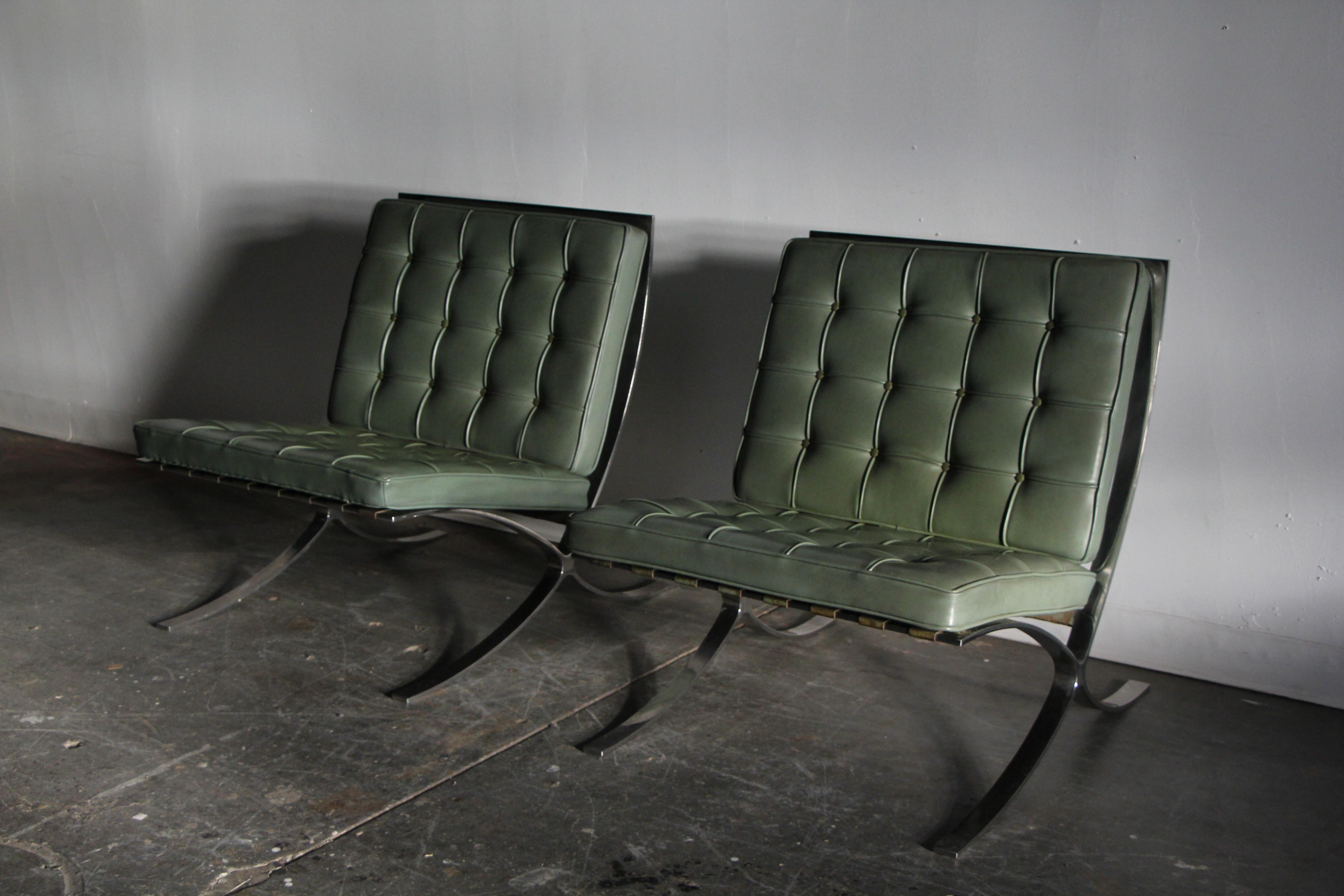 Barcelona Chairs from Richard Neutra's Lovell Health House, 1940s For Sale 5