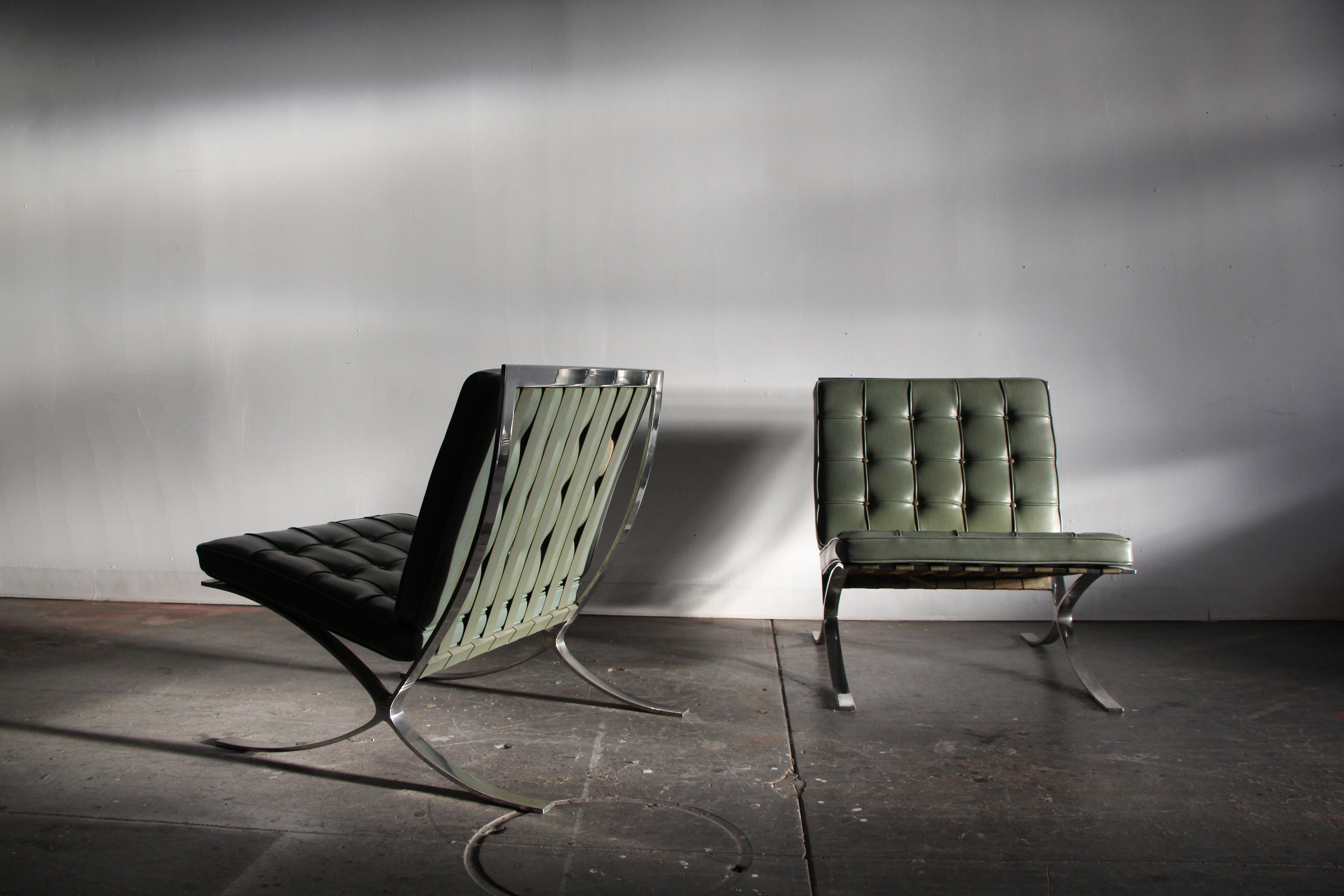 Barcelona Chairs from Richard Neutra's Lovell Health House, 1940s For Sale 9