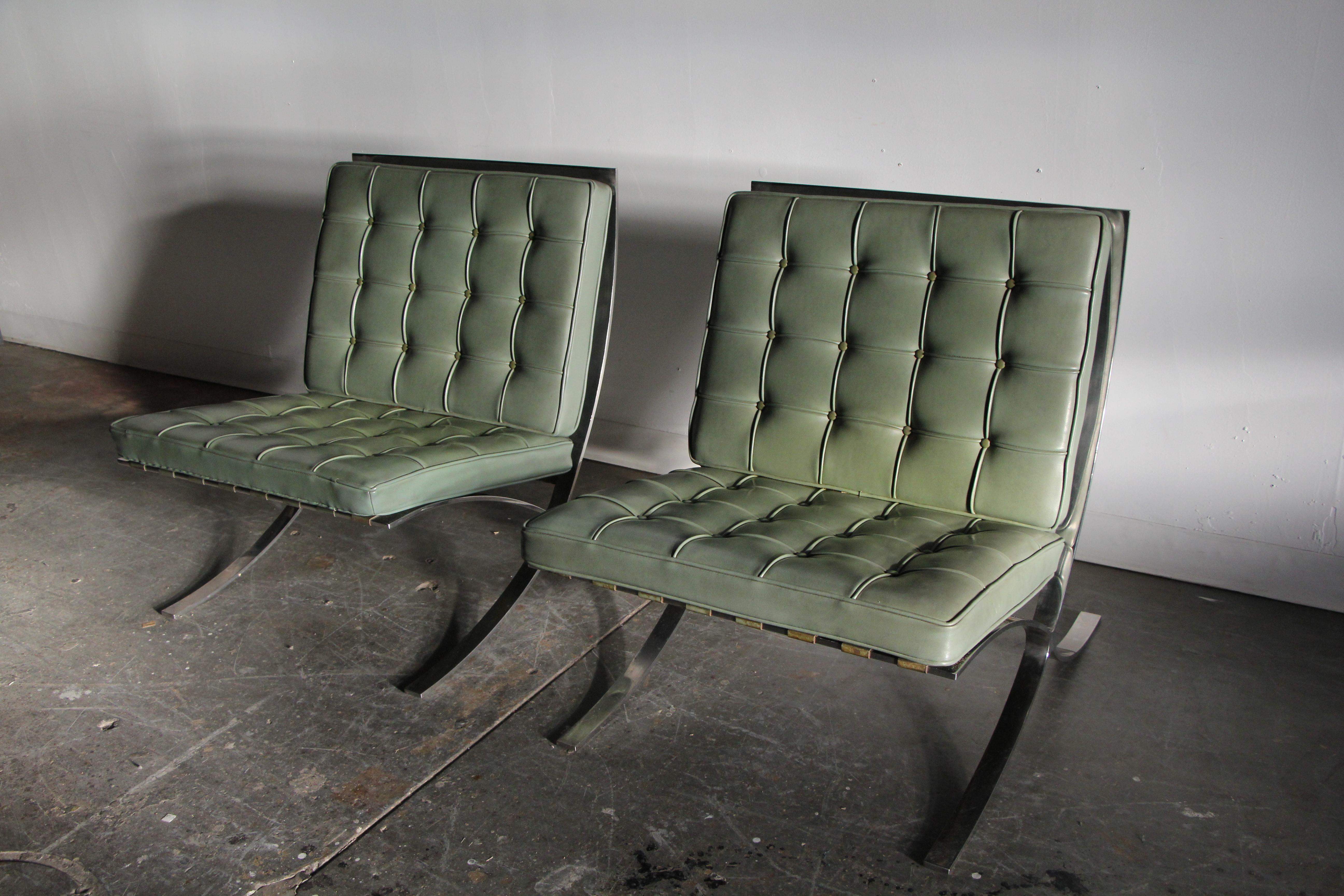 Barcelona Chairs from Richard Neutra's Lovell Health House, 1940s For Sale 10