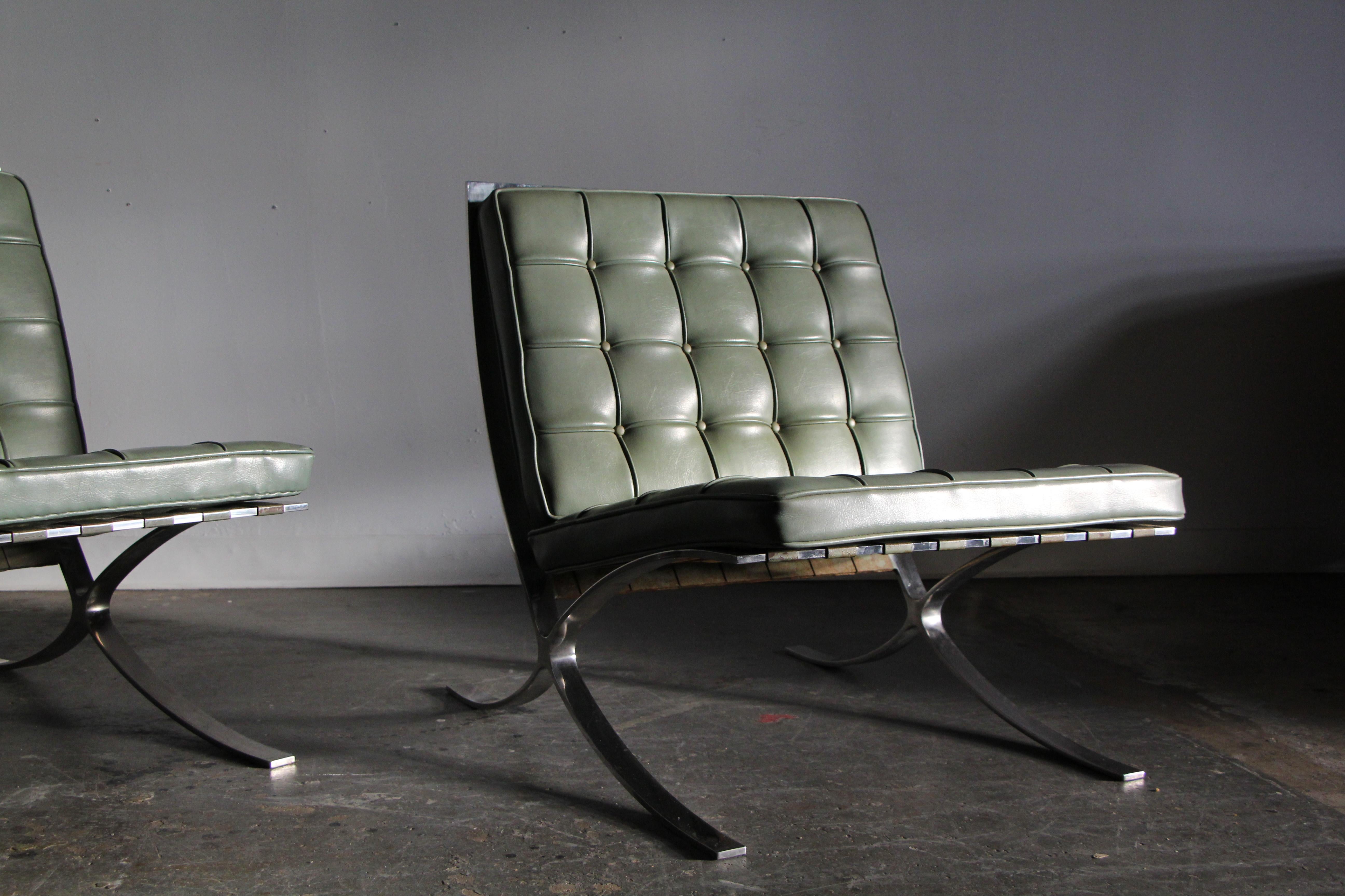 Mid-20th Century Barcelona Chairs from Richard Neutra's Lovell Health House, 1940s For Sale
