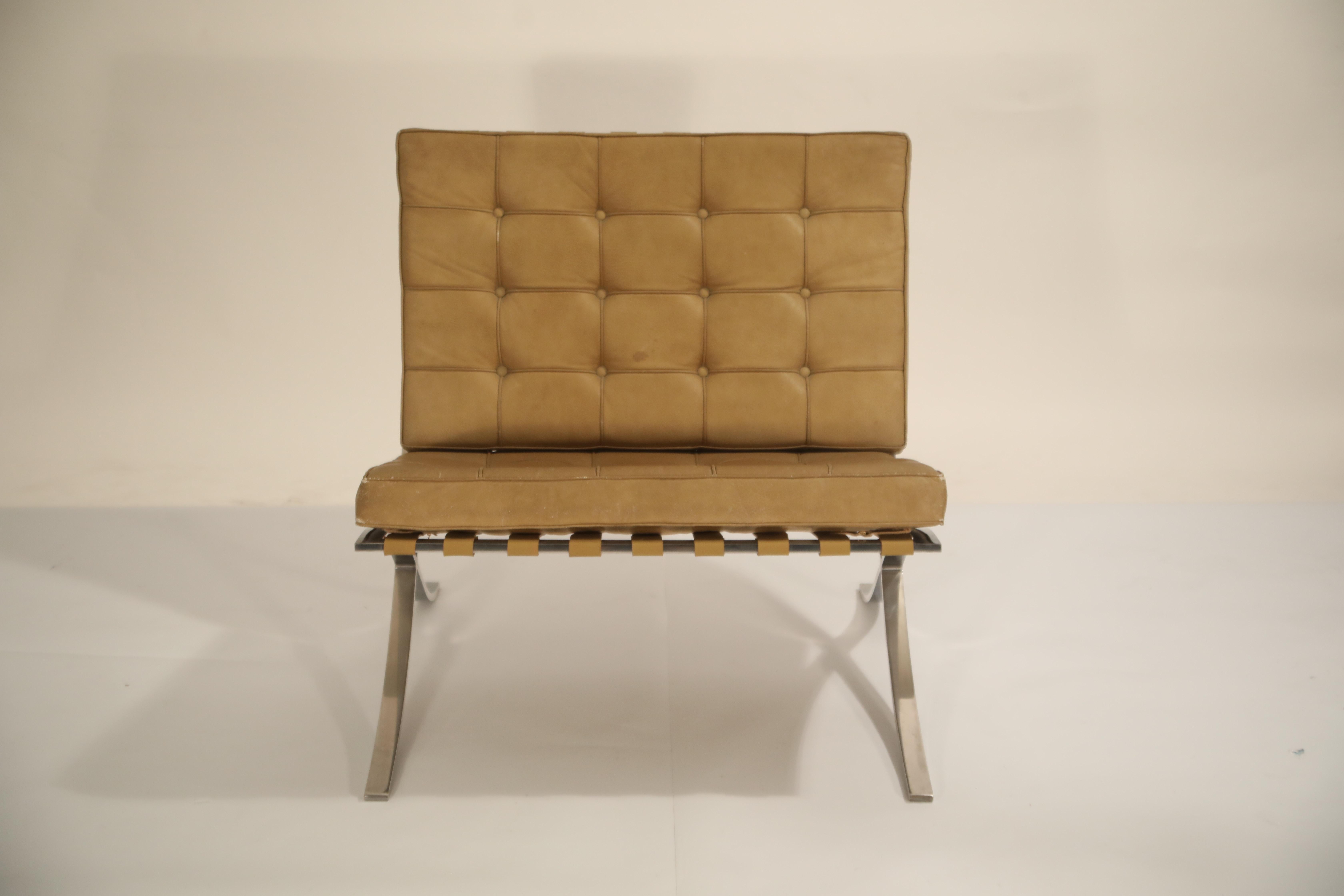 American Barcelona Chairs & Ottoman by Mies van der Rohe for Knoll International, 1960s