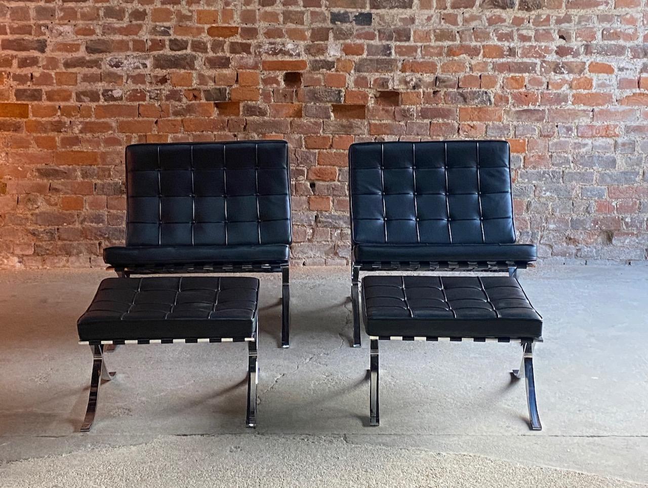 American Barcelona Chairs & Stools by Knoll Studio Mies van der Rohe, USA, circa 2014