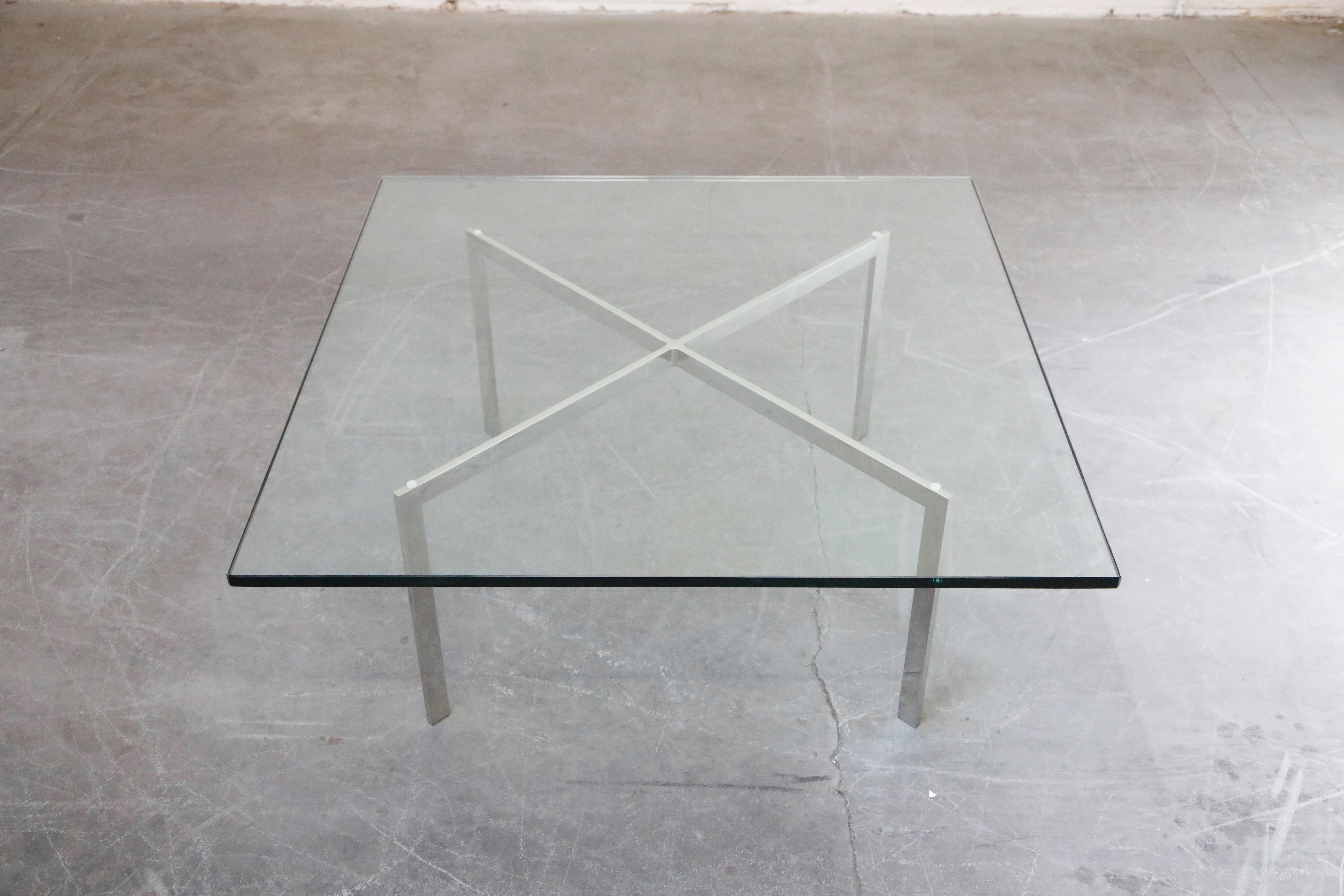 Barcelona Coffee Table by Mies van der Rohe for Knoll International, Signed 3
