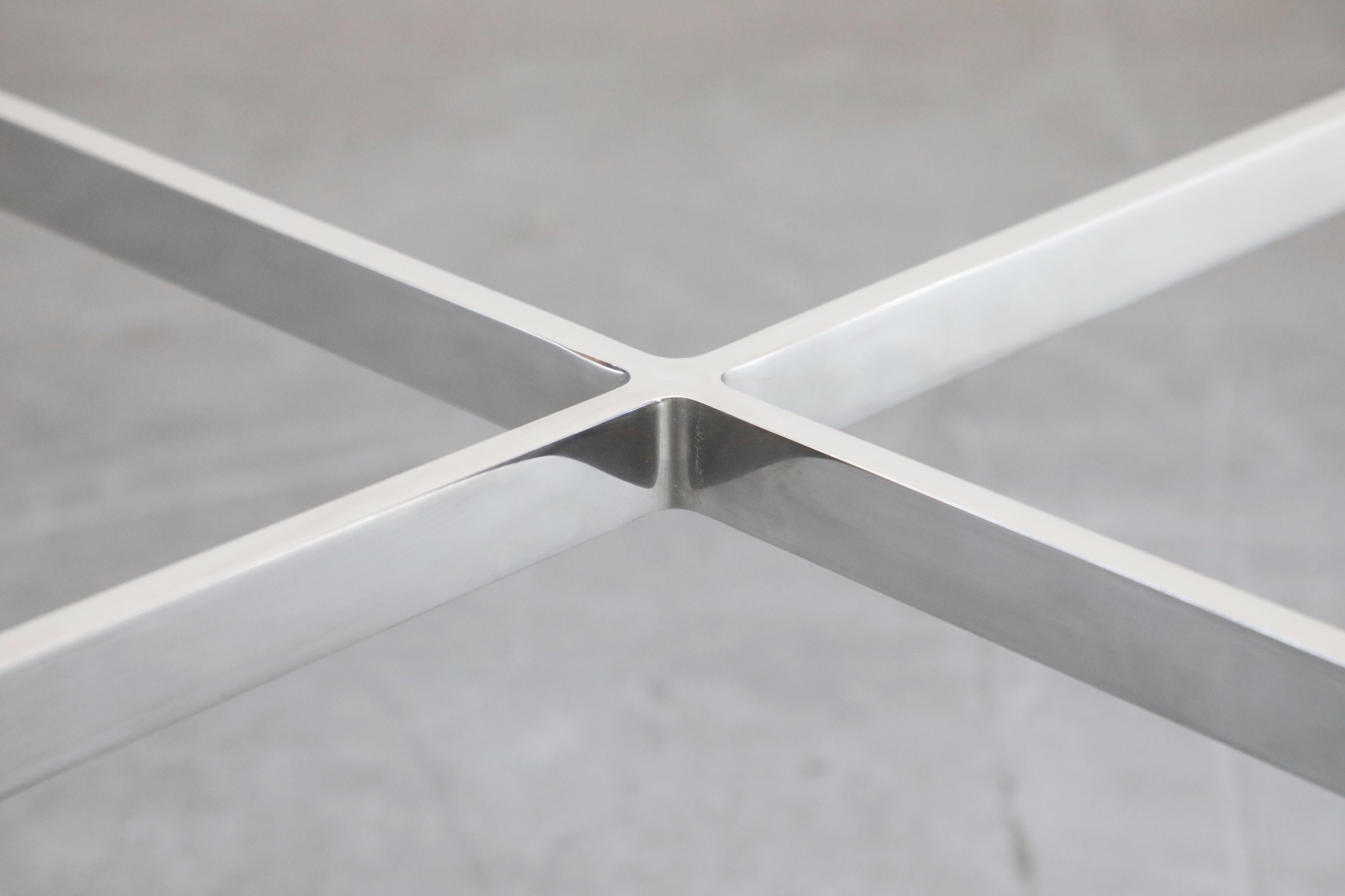 Barcelona Coffee Table by Mies van der Rohe for Knoll International, Signed 5