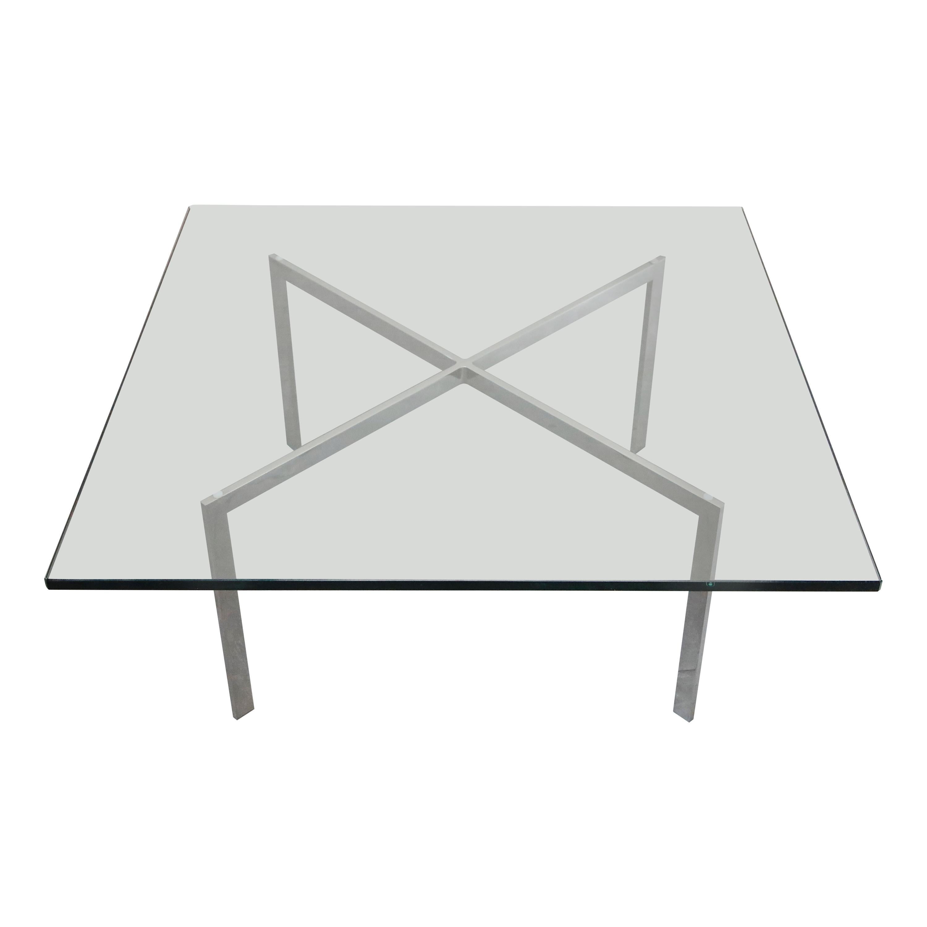 Barcelona Coffee Table by Mies van der Rohe for Knoll International, Signed