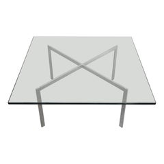Table basse Barcelona de Mies van der Rohe pour Knoll International:: Signé