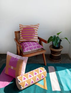 Barcelona Colorblock Pillow - Pink