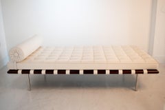 Barcelona Day Bed by Mies van der Rohe for Knoll Studio Cream Leather