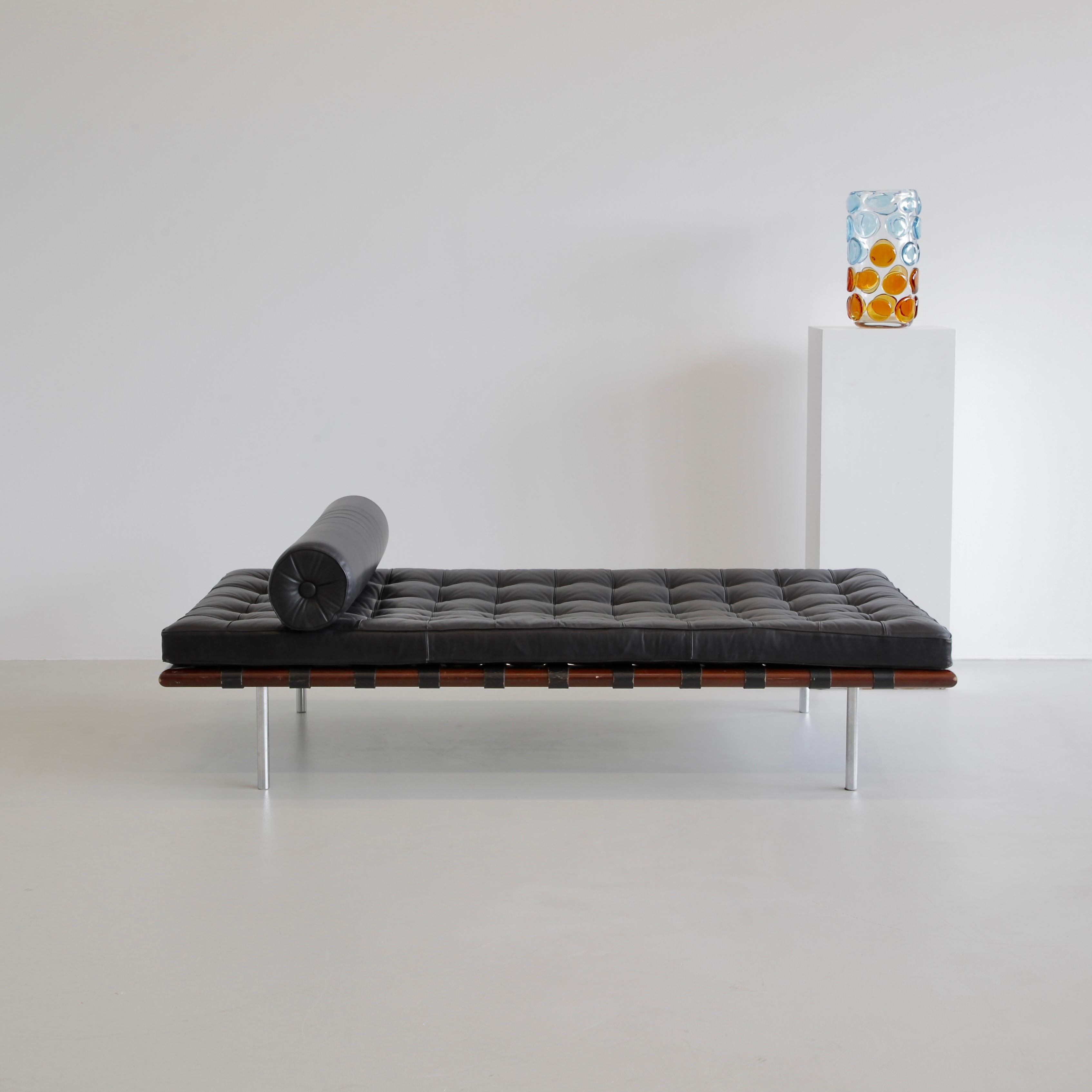 Leather Barcelona Day Bed, Designed by Mies van der Rohe