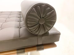 Barcelona Daybed by Ludwig Mies van der Rohe for Knoll, Black Leather, 1990s