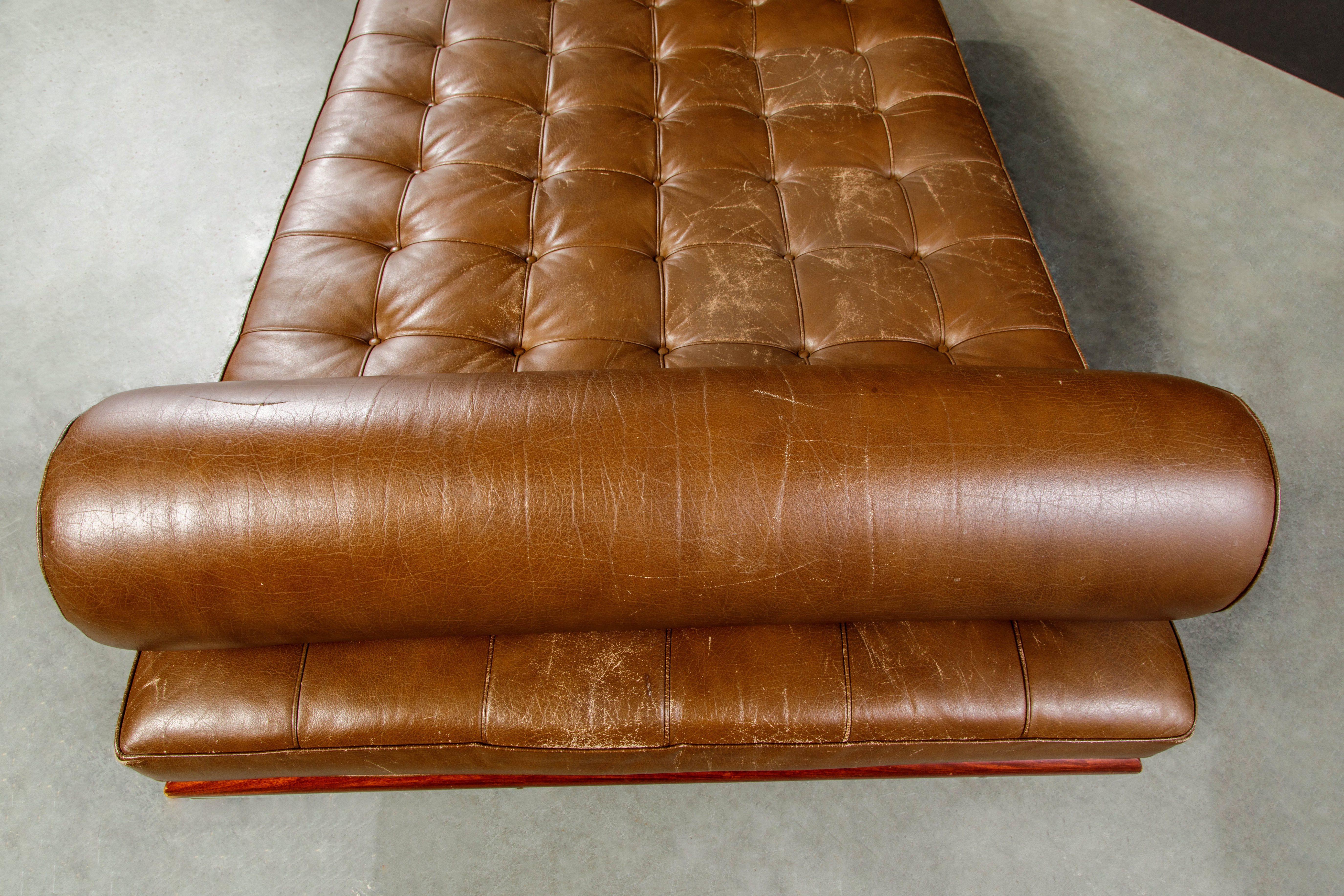 Barcelona Daybed by Mies Van Der Rohe for Knoll International, 1960s, Signed For Sale 3