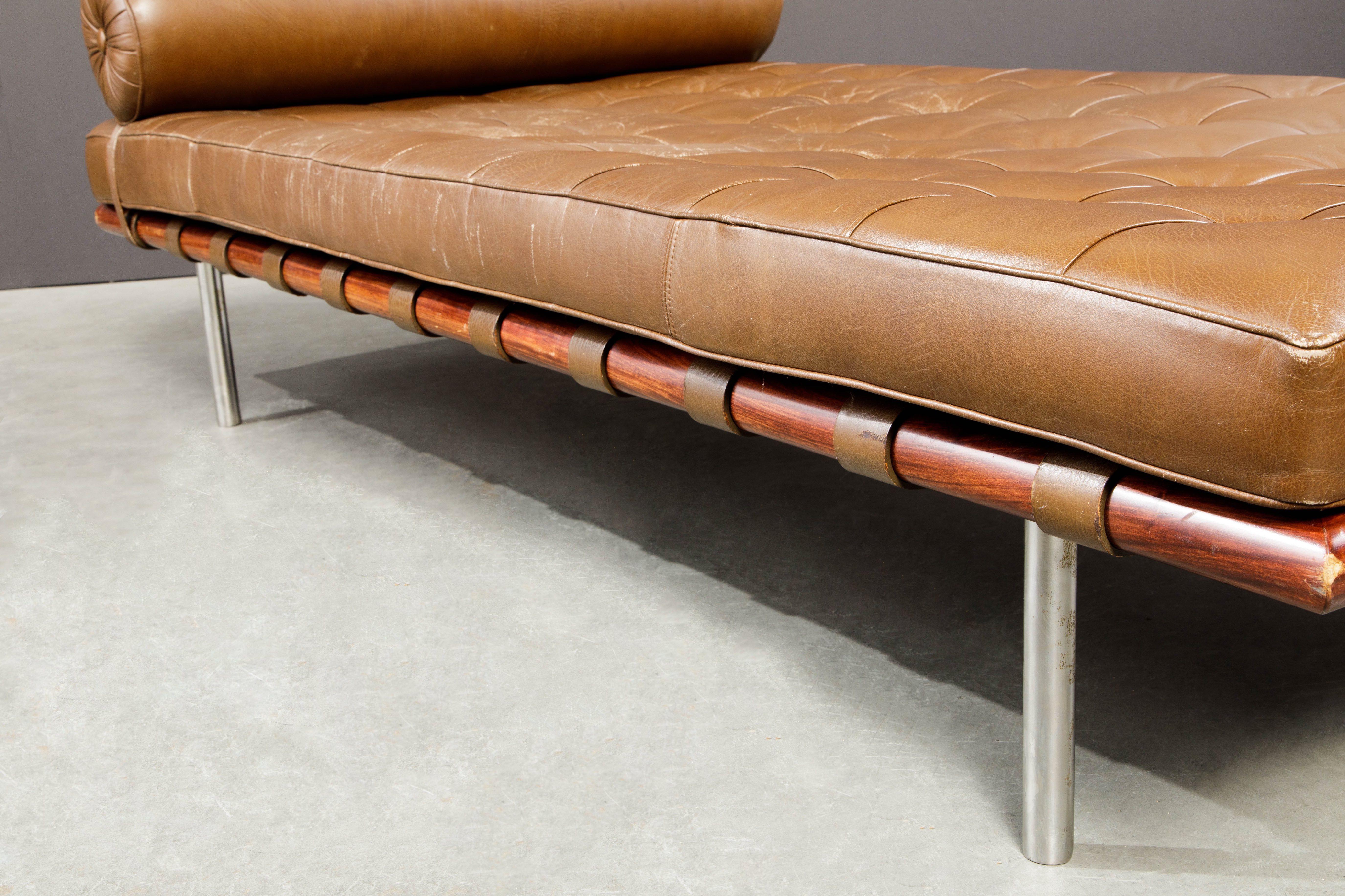 Barcelona Daybed by Mies Van Der Rohe for Knoll International, 1960s, Signed For Sale 6
